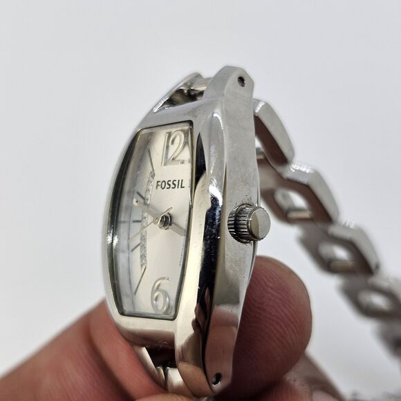 Fossil Women's Watch 20MM Gray Dial Bracelet Band 5.5"-6.75" New Battery - Picture 3 of 12